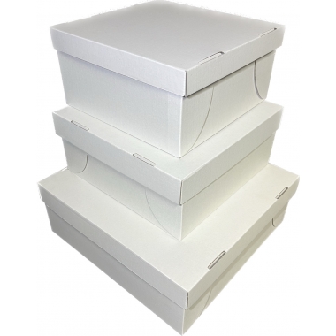 Pudełko na tort- Jednostronnie bielone - 240x240x120